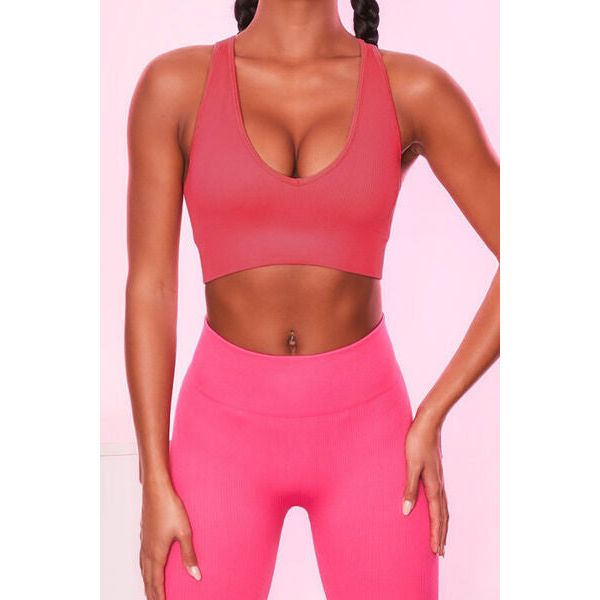 Scoop Neck Wide Strap Active Bra