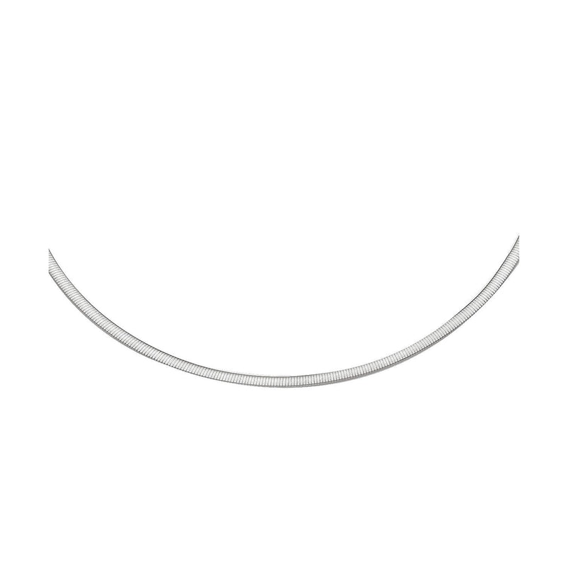 Bids.com 2.5mm 14k Two Tone Gold Reversible Omega Necklace Necklaces