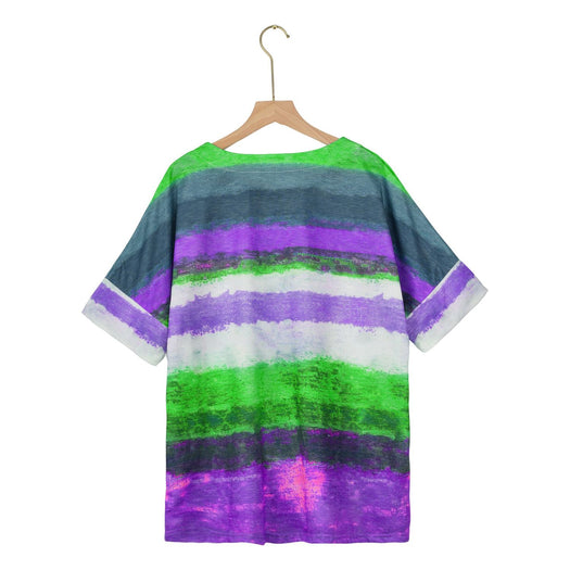 Color Block Round Neck Half Sleeve T-Shirt