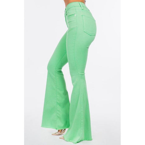 Bell Bottom Jean in Lime