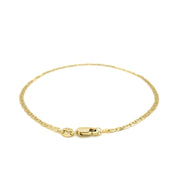 Bids.com 10k Yellow Gold Mariner Link Anklet 1.7mm Accessories