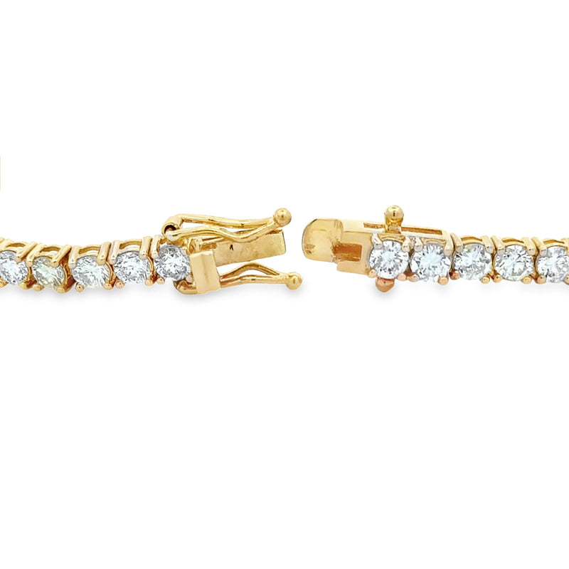 Bids.com 5.50ct Diamond Tennis Bracelet 18KT Yellow Gold Bracelets