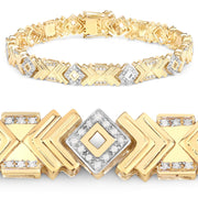 Bids.com 0.98 Carat Genuine White Diamond .925 Sterling Silver Bracelet Bracelets