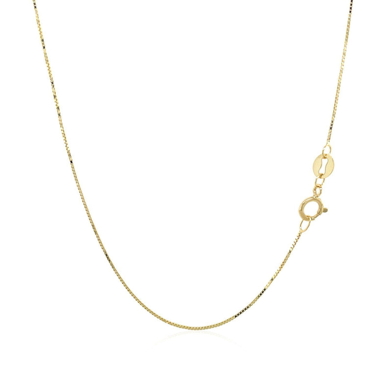 Bids.com 14k Yellow Gold Classic Box Chain 0.6mm Necklaces