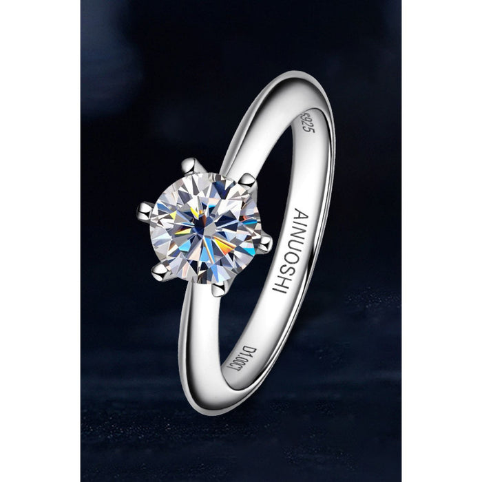 Wonderful Life 1 Carat Moissanite Platinum-Plated Ring