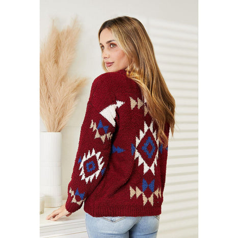 HEYSON Aztec Soft Fuzzy Sweater