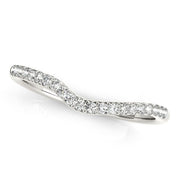 Bids.com 14k White Gold Curved Pave Diamond Wedding Ring (1/4 cttw) Rings