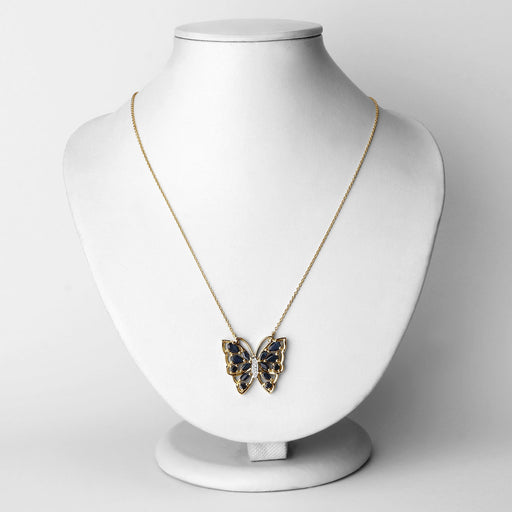 Bids.com 2.94 Carat Genuine Blue Sapphire and White Zircon .925 Sterling Silver Necklace Necklaces Lavender