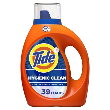 Procter & Gamble Procter & Gamble Tide Ultra Hygienic Clean Liquid Laundry Detergent Original Scent 55 Fl Oz 39 Loads Laundry Detergent White Smoke