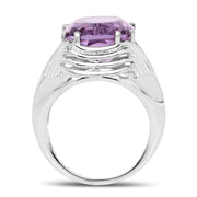 Bids.com 10.02 Carat Genuine Amethyst .925 Sterling Silver Ring Rings