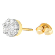 Bids.com 14K Yellow Gold 3/4 cttw Round Cut Diamond Stud Earring (I-J, SI2-I1) Earrings