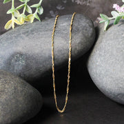 Bids.com 14k Yellow Gold Singapore Chain 1.5mm Necklaces