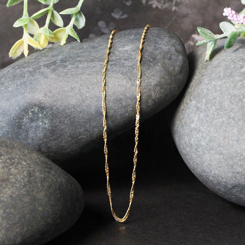 Bids.com 14k Yellow Gold Singapore Chain 1.5mm Necklaces