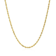 Bids.com 2.0mm 10k Yellow Gold Solid Diamond Cut Rope Chain Necklaces