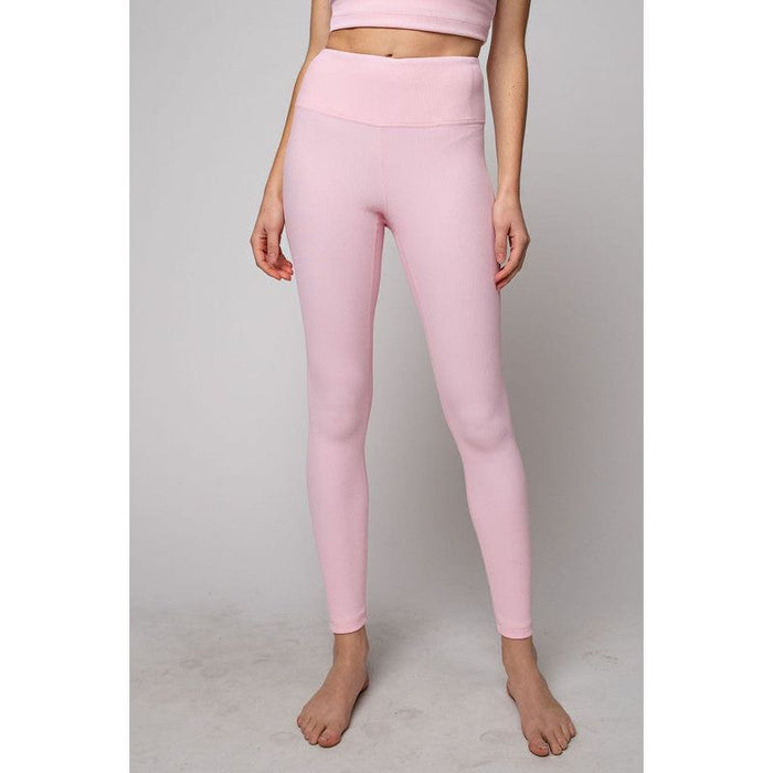 Nylon Rib Yoga Leggings