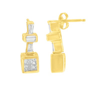 Bids.com 14K Yellow Gold 1 1/3 cttw Diamond Hoop Earrings (G-H, VS1-VS2) Earrings