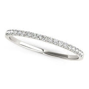 Bids.com 14k White Gold Pave Set Round Diamond Wedding Ring (1/8 cttw) Rings
