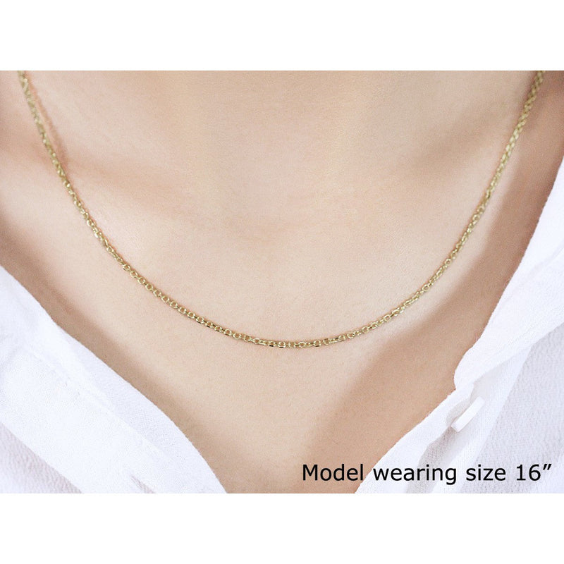 Bids.com 14k Yellow Gold Diamond Cut Cable Link Chain (1.50 mm) Necklaces