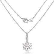 Bids.com 4.46 Carat Genuine White Cubic Zirconia .925 Sterling Silver Pendant Pendants