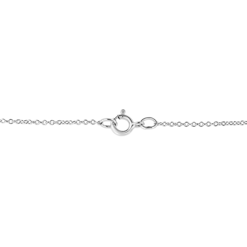 Bids.com .925 Sterling Silver Pave-Set Diamond Accent Kite Shape 18" Pendant Necklace (I-J Color, I1-I2 Clarity) Necklaces