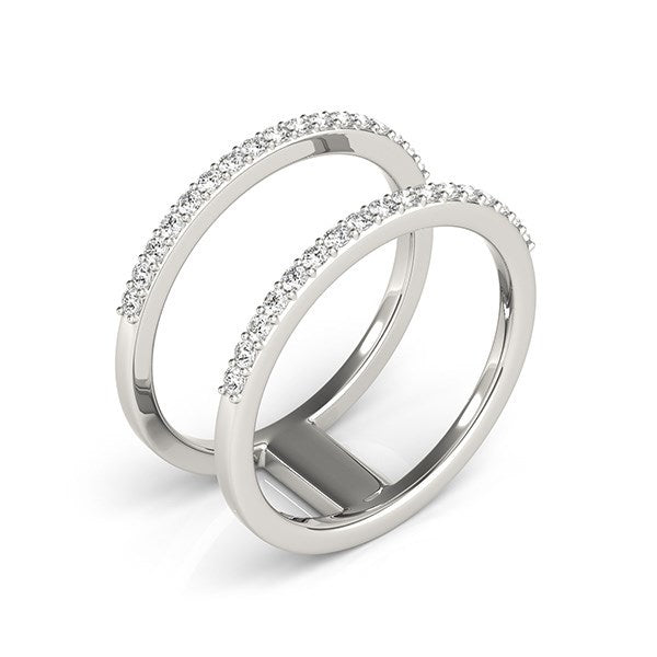 Bids.com 14k White Gold Dual Band Design Ring with Diamonds (1/3 cttw) Rings