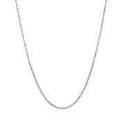 Bids.com 14k White Gold Adjustable Popcorn Chain 1.3mm Necklaces