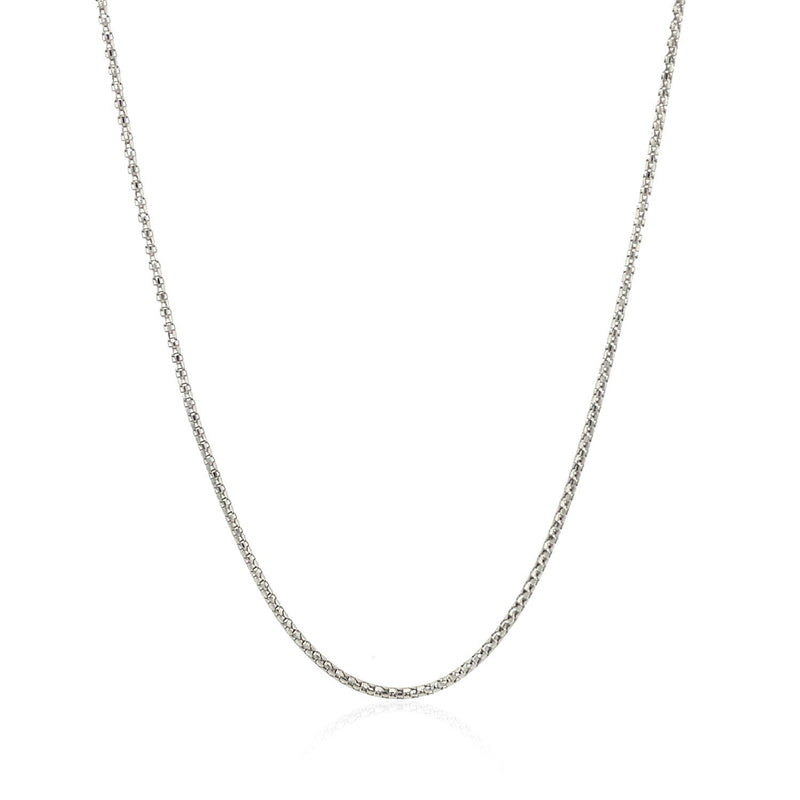 Bids.com 14k White Gold Adjustable Popcorn Chain 1.3mm Necklaces