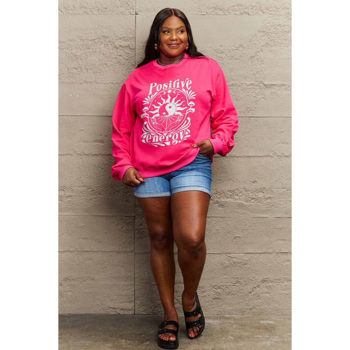 Simply Love POSITIVE ENERGY Graphic Sweatshirt