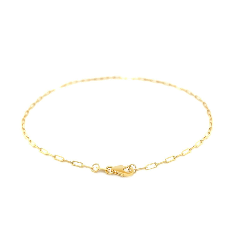 Bids.com 14K Yellow Gold Fine Paperclip Anklet (1.5mm) Accessories