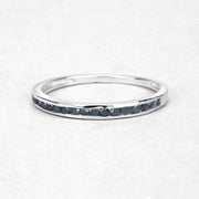 Bids.com 0.20 Carat Genuine Blue Diamond .925 Sterling Silver Ring Rings