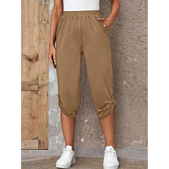 Roll-Tab Capris Pants