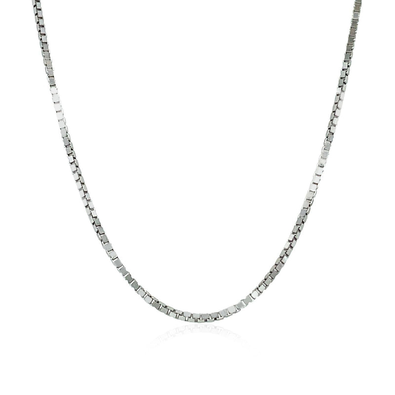 Bids.com 14k White Gold Classic Box Chain 1.1mm Necklaces