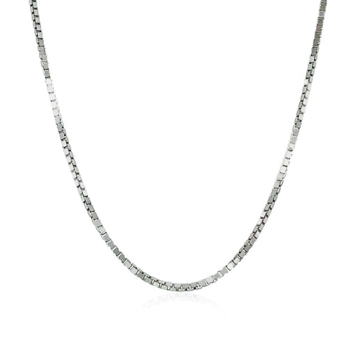 Bids.com 14k White Gold Classic Box Chain 1.1mm Necklaces