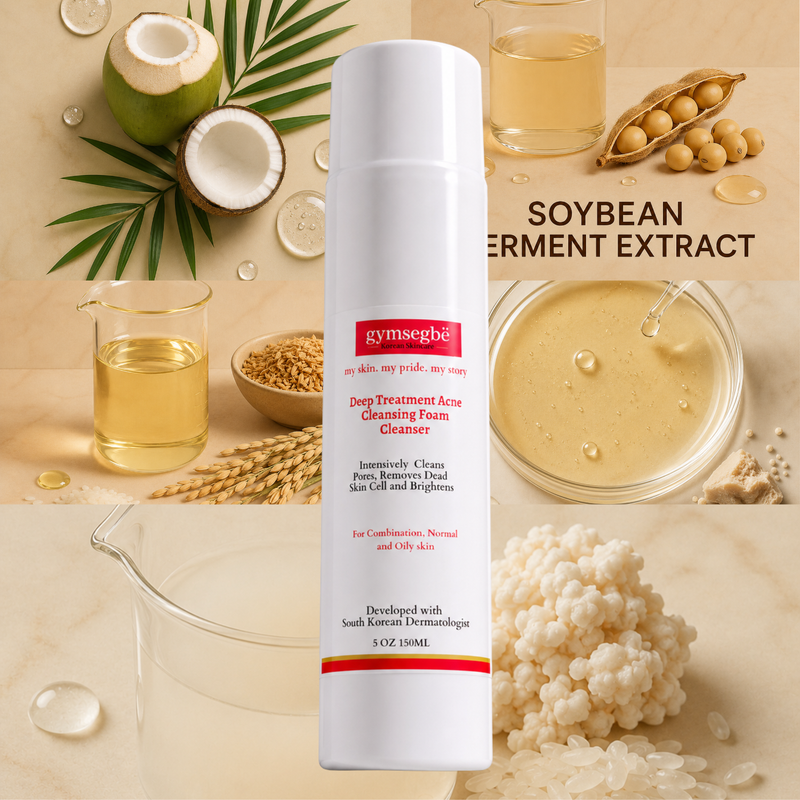 gymsegbë Deep Treatment Acne Cleansing Foam Cleanser Acne Treatments & Kits Tan 1 Bottle,2 Bottles Save $4,3 Bottles Save $9