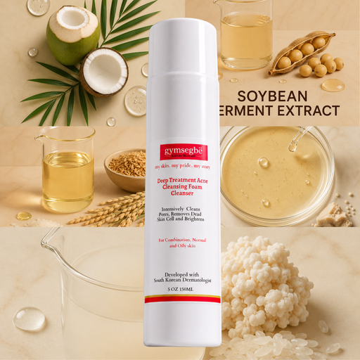 gymsegbë Deep Treatment Acne Cleansing Foam Cleanser Acne Treatments & Kits Tan 1 Bottle,2 Bottles Save $4,3 Bottles Save $9