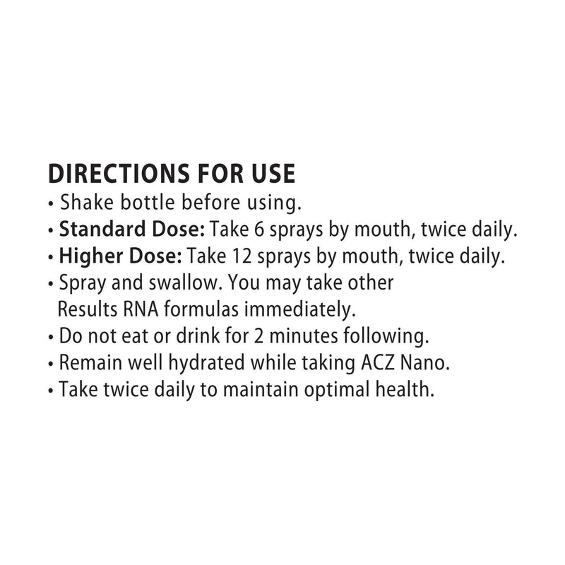 Results RNA ACZ Nano Zeolite Extra Strength