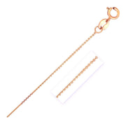 Bids.com 14k Rose Gold Diamond Cut Cable Link Chain 0.7mm Necklaces