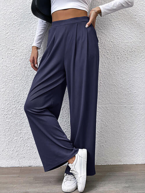 High Waist Straight Pants by VYSN