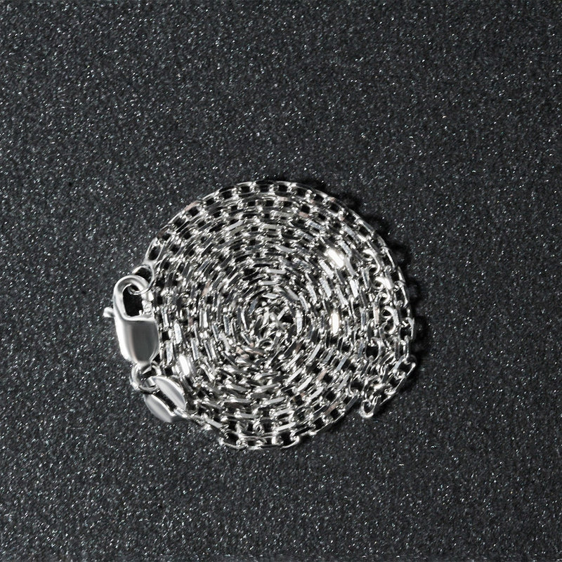 Bids.com 14k White Gold Diamond Cut Cable Link Chain 1.8mm Necklaces