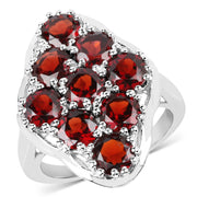Bids.com 5.22 Carat Genuine  Garnet .925 Sterling Silver Ring Rings
