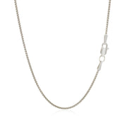Bids.com 18k White Gold Round Wheat Chain 1.4mm Necklaces