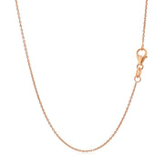 Bids.com 14k Rose Gold Oval Cable Link Chain 0.97mm Necklaces