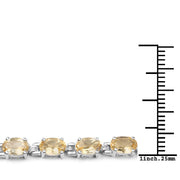 Bids.com 9.03 Carat Genuine Citrine .925 Sterling Silver Bracelet Bracelets