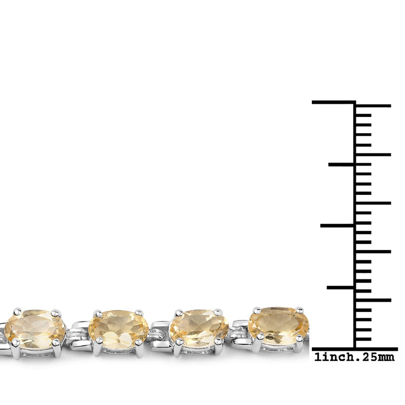 Bids.com 9.03 Carat Genuine Citrine .925 Sterling Silver Bracelet Bracelets