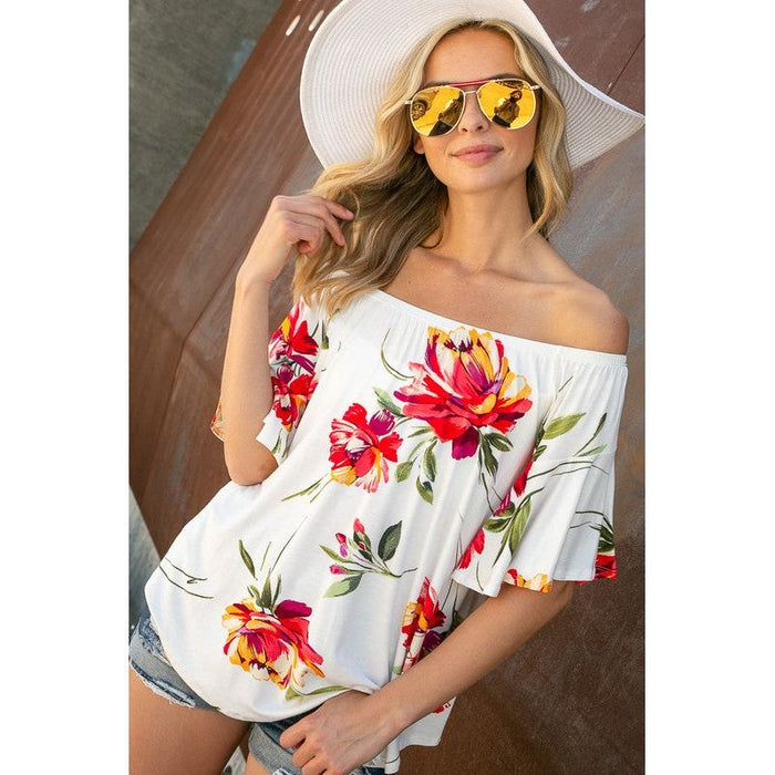 FLORAL OFF SHOULDER TOP