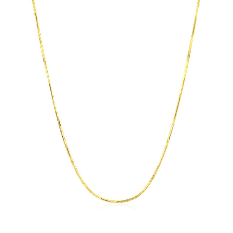 Bids.com 14k Yellow Gold Octagonal Shiny Snake Chain 0.8mm Necklaces