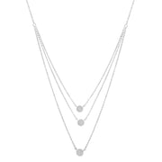 Bids.com .925 Sterling Silver 1/2 Cttw Round Diamond Medallion Multi-Strand Tri Pendant 18" Necklace (H-I Color, I2-I3 Clarity) Necklaces