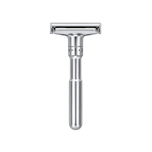 Shave Essentials Adjustable Double-Sided Safety Razor Razors & Razor Blades White Smoke SILVER