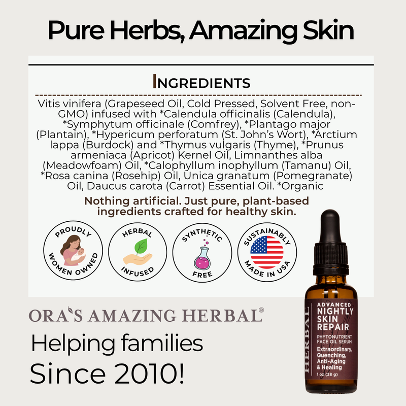 Ora's Amazing Herbal Advanced Nightly Skin Repair with Organic Tamanu Oil