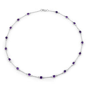 Bids.com 6.12 Carat Genuine Amethyst .925 Sterling Silver Necklace Necklaces